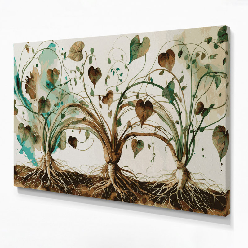 Légumes, art mural sur toile beige Ahipa, H 11 po x l 14 po