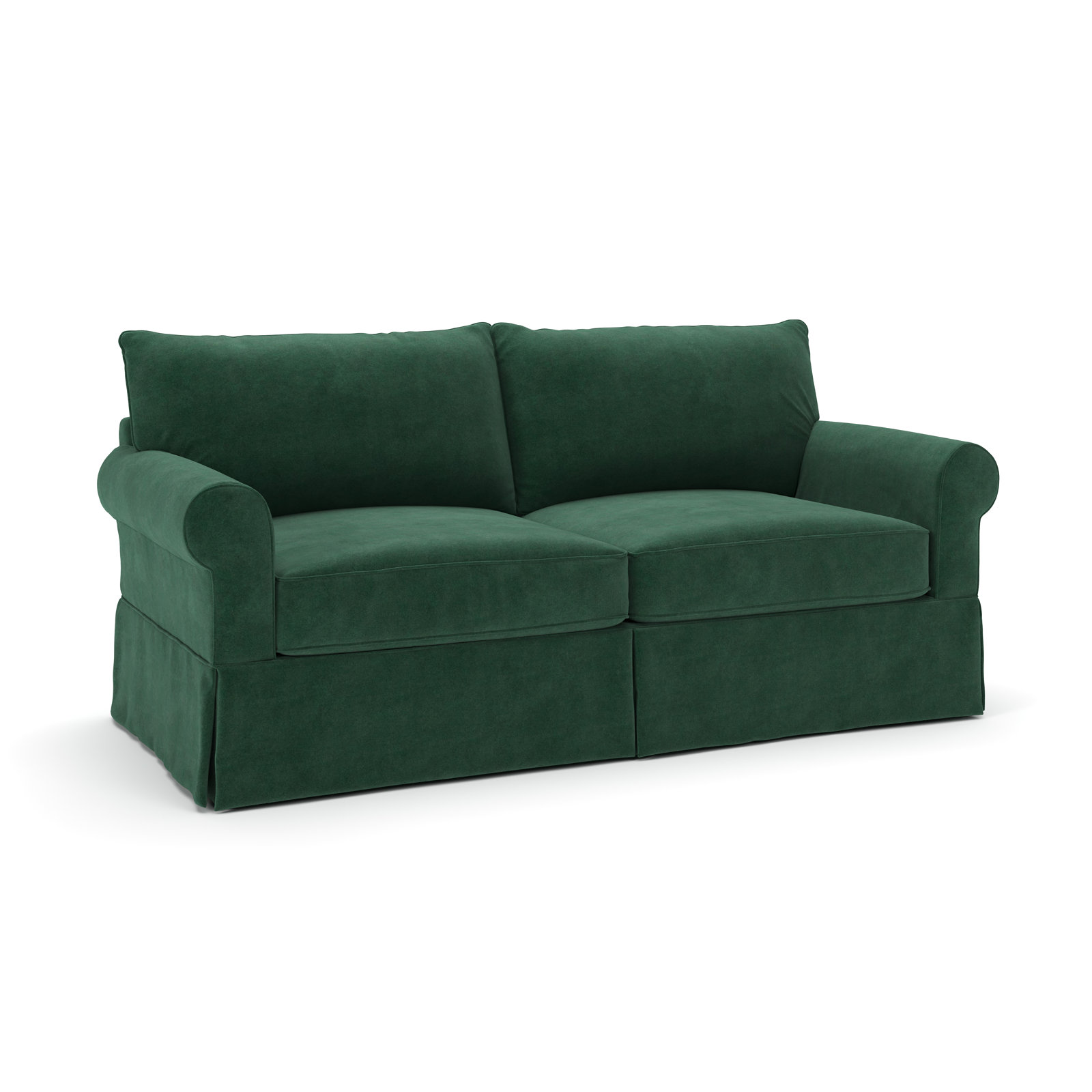 Amari 83'' Slipcovered Sofa, Bella Hunter Performance Velvet
