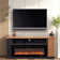 70" Fireplace Tv Stand with Glass Electric Fireplace For Tvs Up To 80"