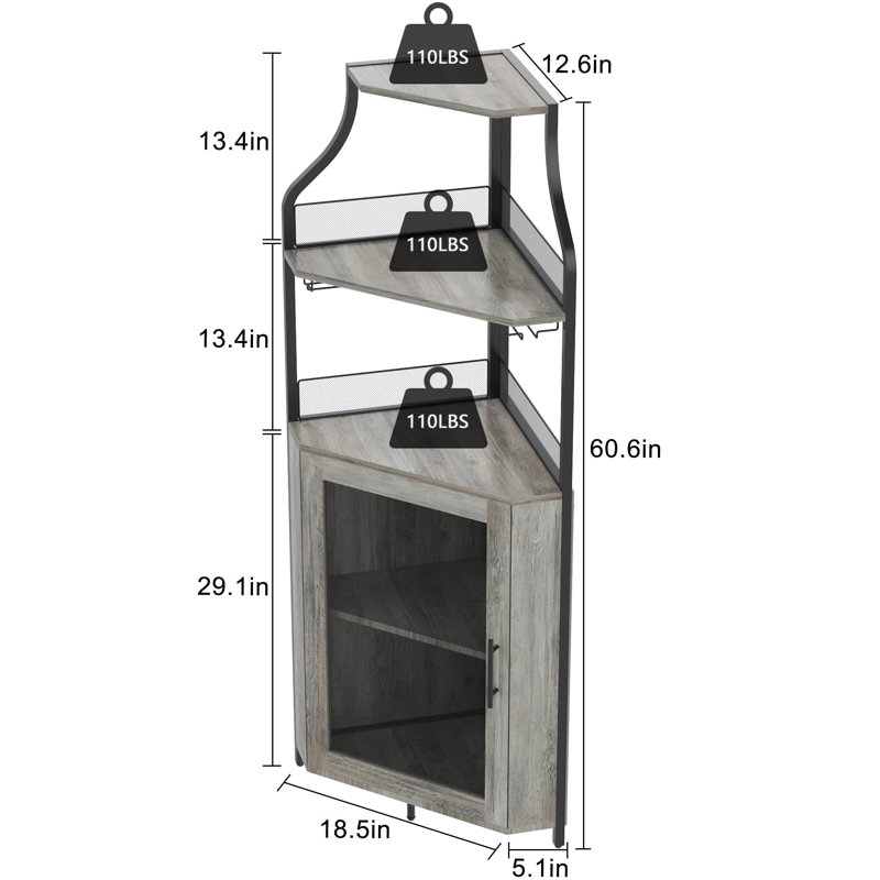 Tarna Metal Bar Cart, Gray/Black