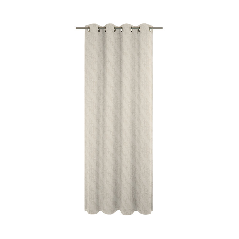 Lizeth Eyelet Opaque Curtain, Cream, 145cm Width x 145cm Drop