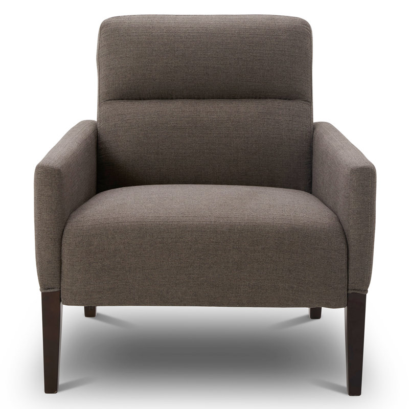 Chaise avec accoudoirs Katya, Mélange de polyester gris anthracite
