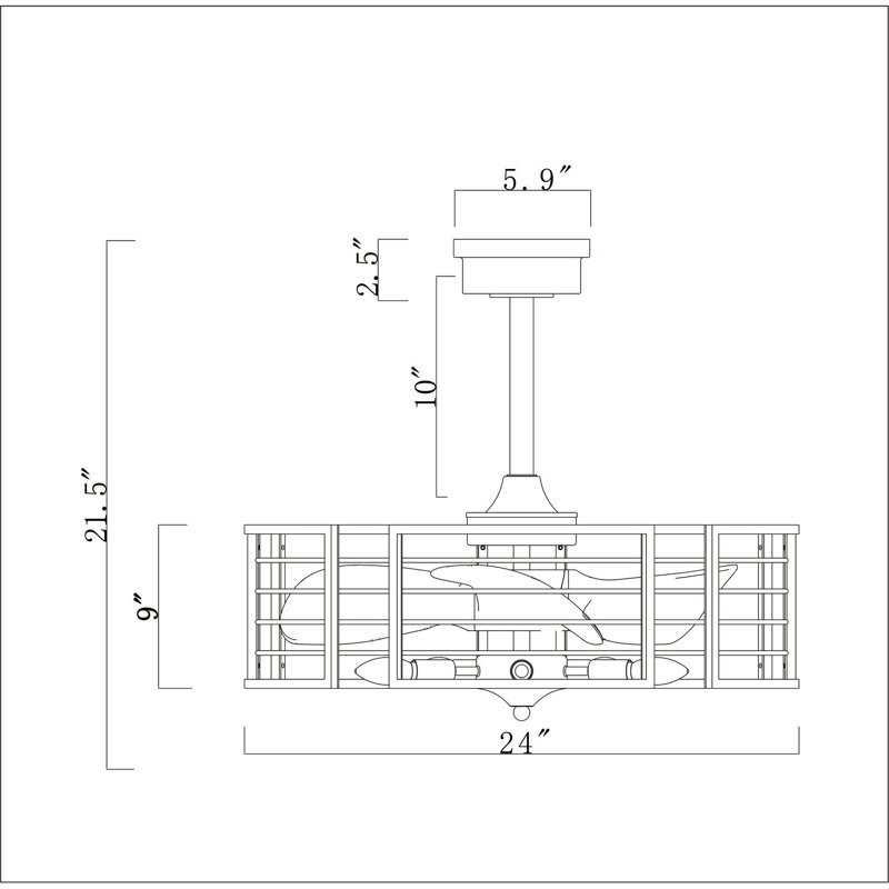12.99'' Ceiling Fan with Light Kit
