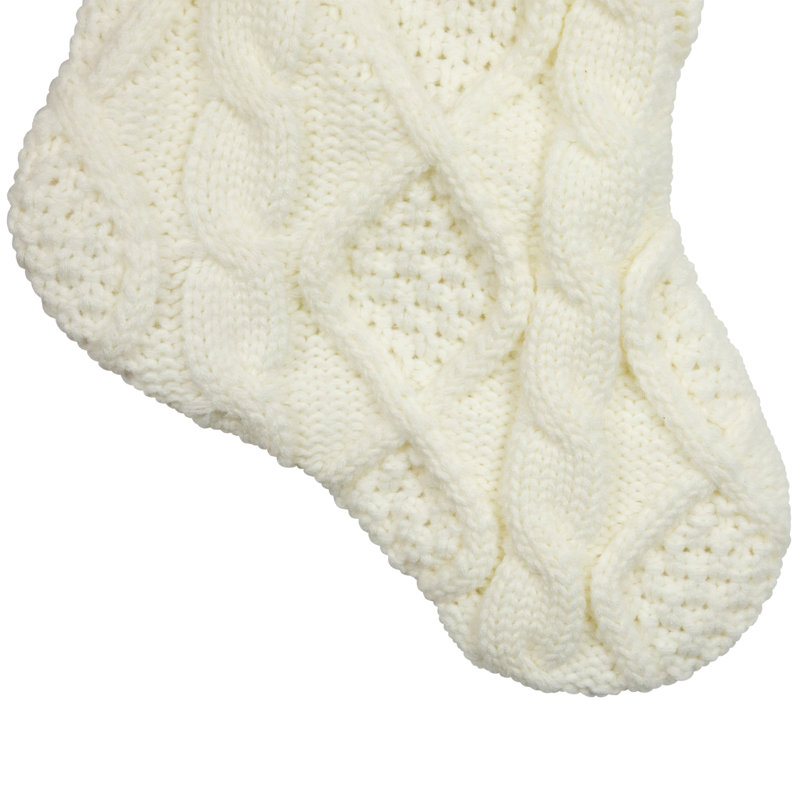 Polyester Stocking, Ivory/White