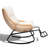 Patio Wicker Rocking Chair With Cushion and Footrest-1049448810