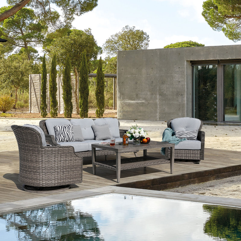 Tenaya 4-piece Wicker Sofa Set