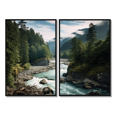 Washington Mount Rainier National Park III - Green Canvas Prints 2-Panels
