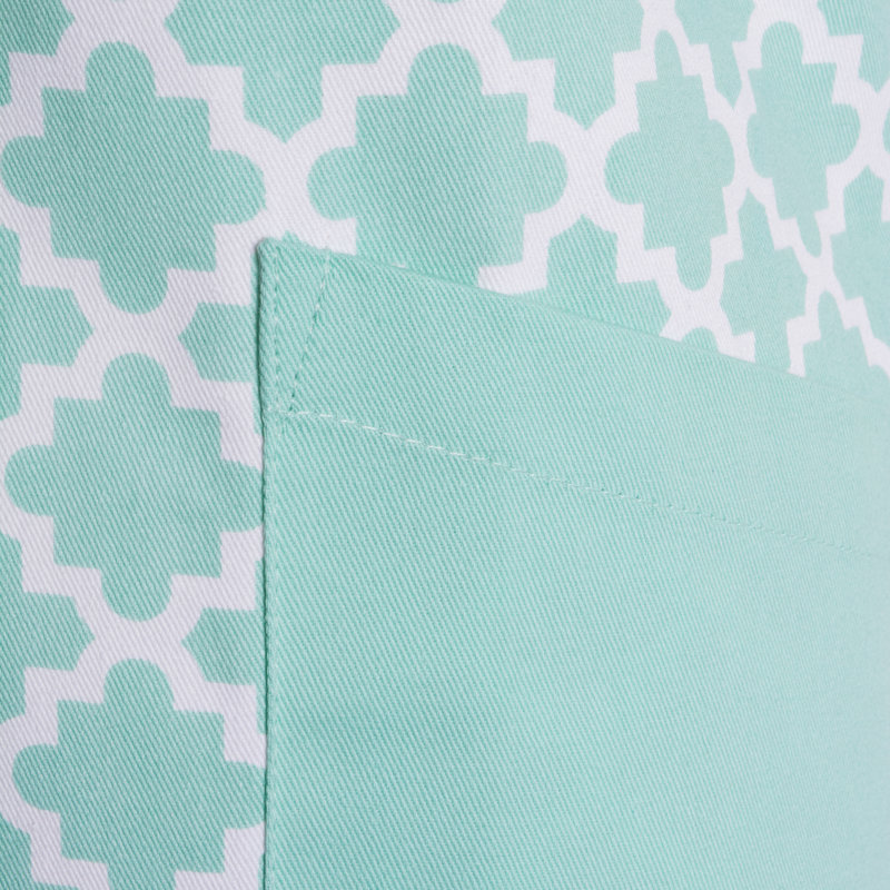Trung Cotton Bib Apron, Aqua