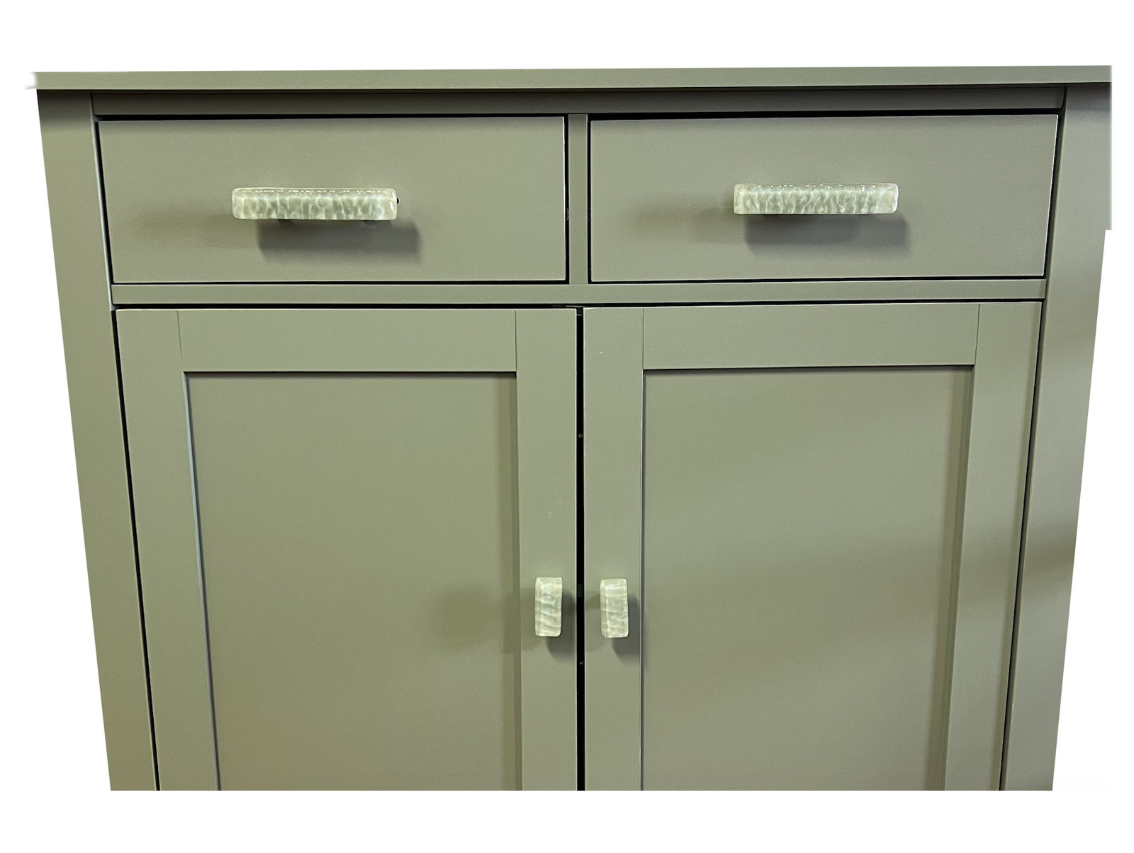 Glacier Mushroom Cabinet Knob, Spruce Green, Polished Chrome