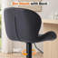 Ensemble de 4 tabourets de bar pivotants réglables modernes, revêtus de similicuir avec dossier, chaises à hauteur de comptoir pour îlot de cuisine, noir