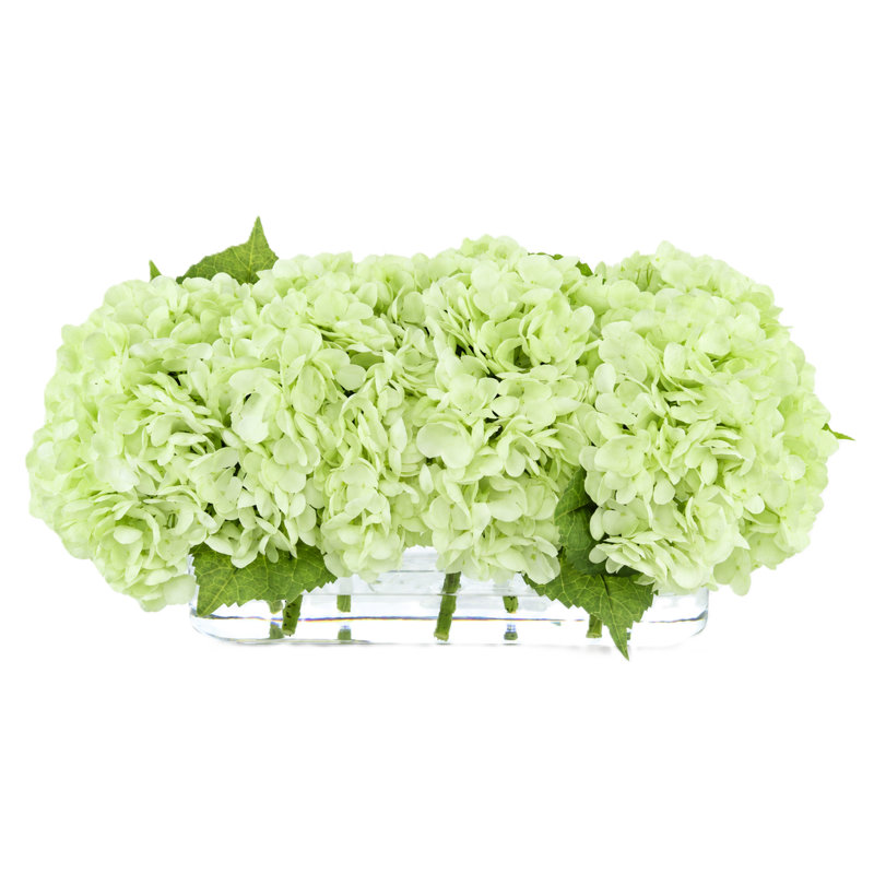 Faux Floral in Vase, White