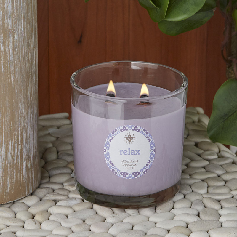 Bougie relax géranium au parfum de lavande Relax
