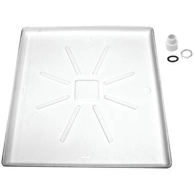 CAMCO Plastic Washing Machine Drain Pan (White) in the Washer Parts  department at