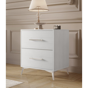 Blus 2 - Drawer Nightstand in White