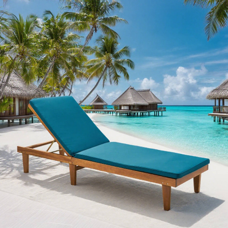 Outdoor Chaise Lounge Cushion - Perfect Fit For Patio & Garden Furniture, Blue