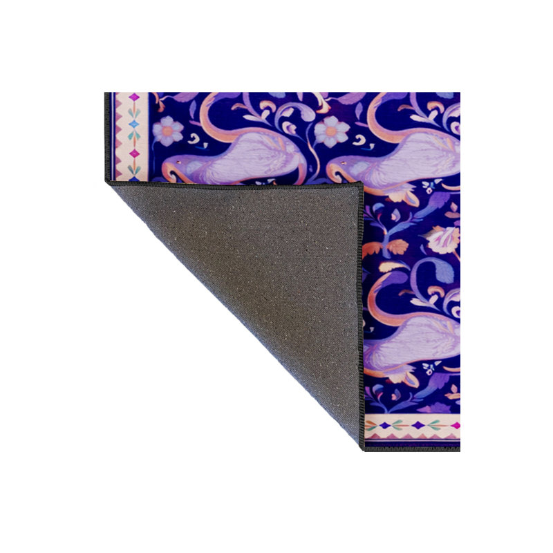 Tapis tissé à motif nautique bleu Mosso, 2 pi 6 po x 4 pi 11 po