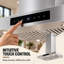 Hotte pour îlot de cuisine convertible 36 pouces 900 CFM VENFAN en acier inoxydable avec commande vocale et tactile, 3 filtres à graisse et 4 lumières DEL