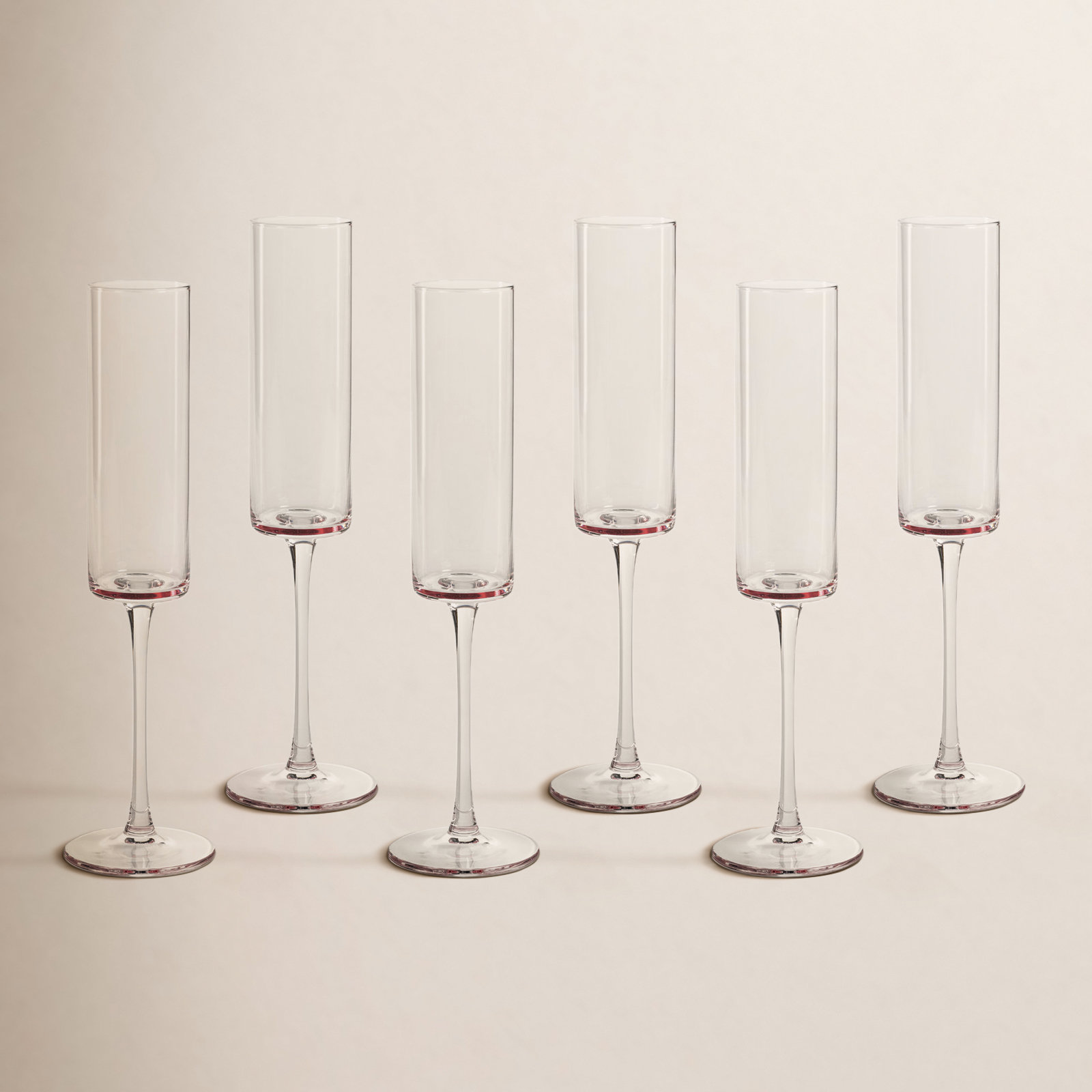 Bruce Champagne Flute, Light Pink