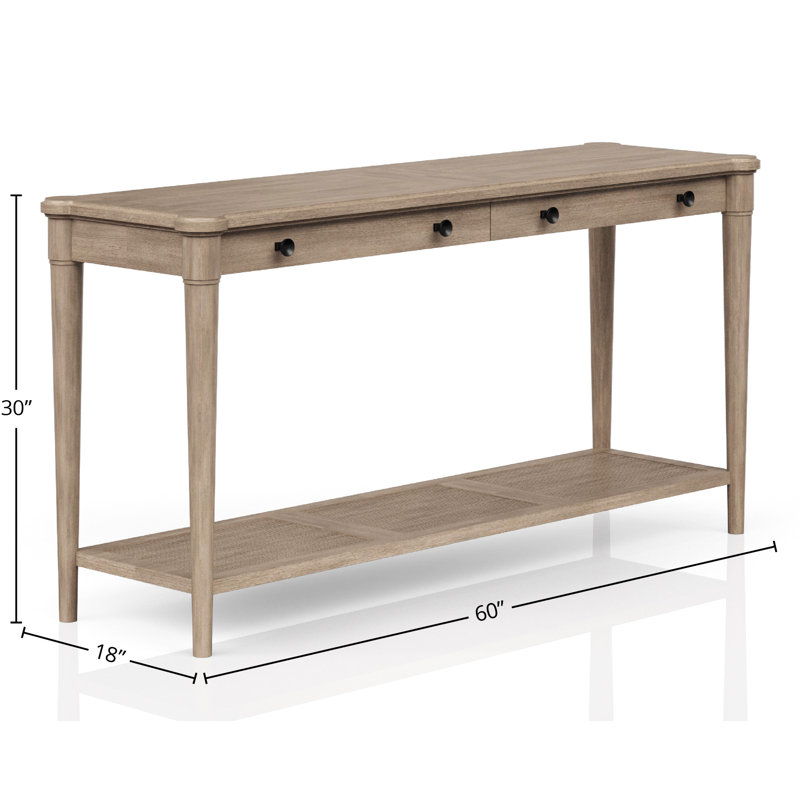 Deux tables avec tablette au fini sable attrayant, deux tiroirs de rangement spacieux