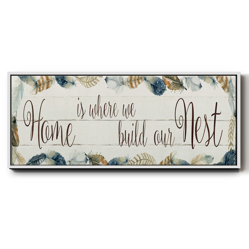 Home Nest- Framed Canvas, 20" H x 50" W