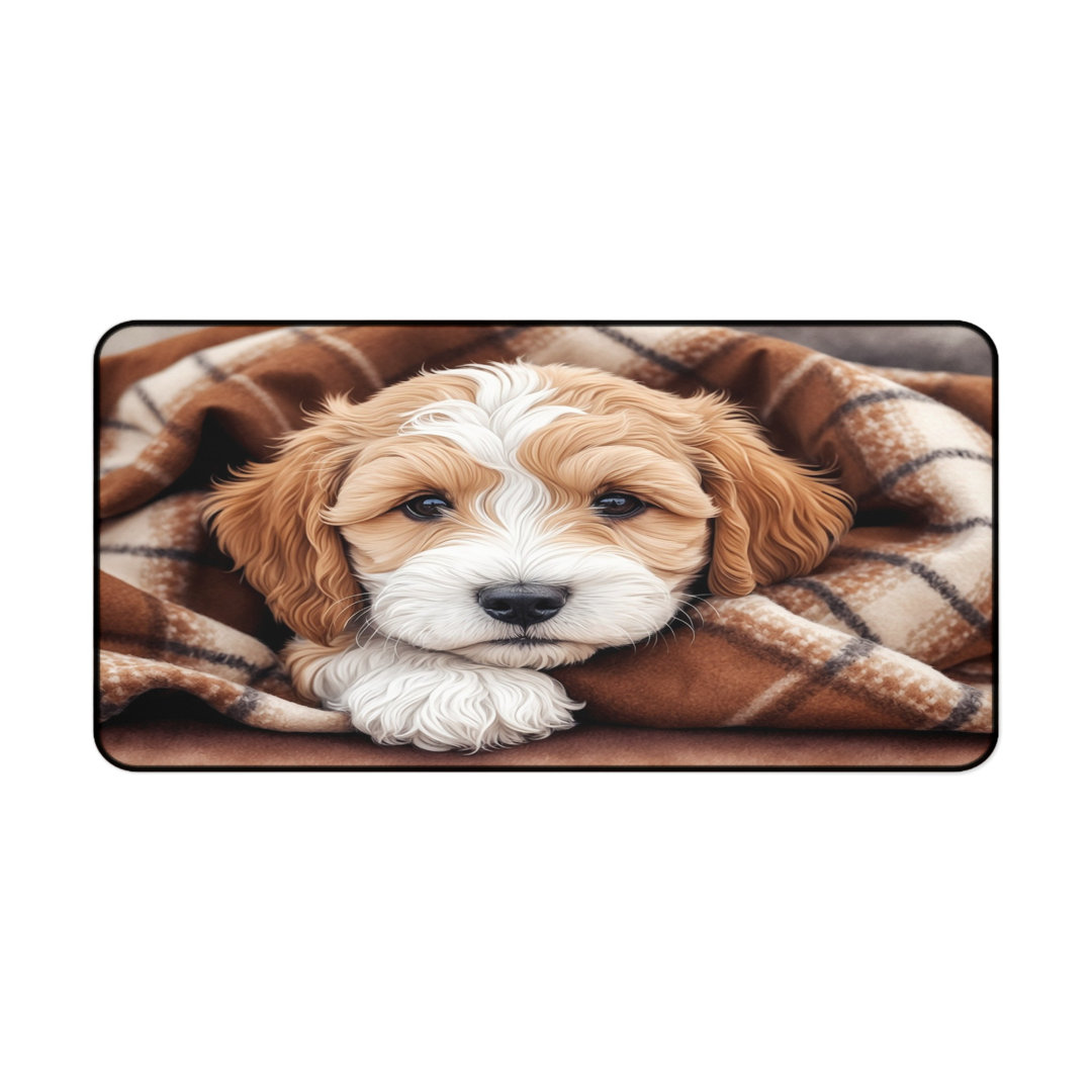 Adorable Doodle Puppy Desk Mat