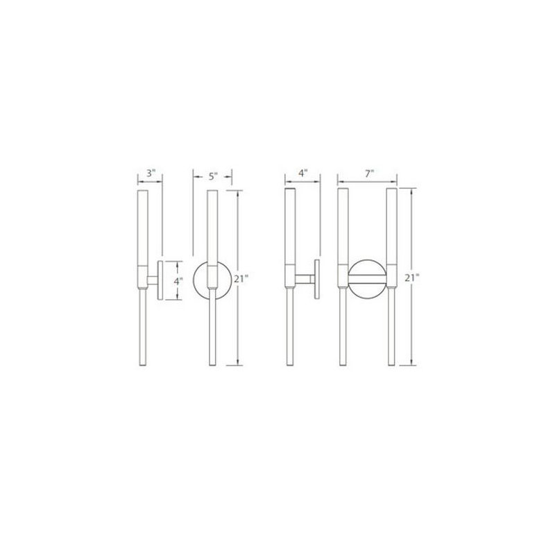 Magic 1-Light Dimmable Polished Nickel Bath Sconce, Polished Nickel
