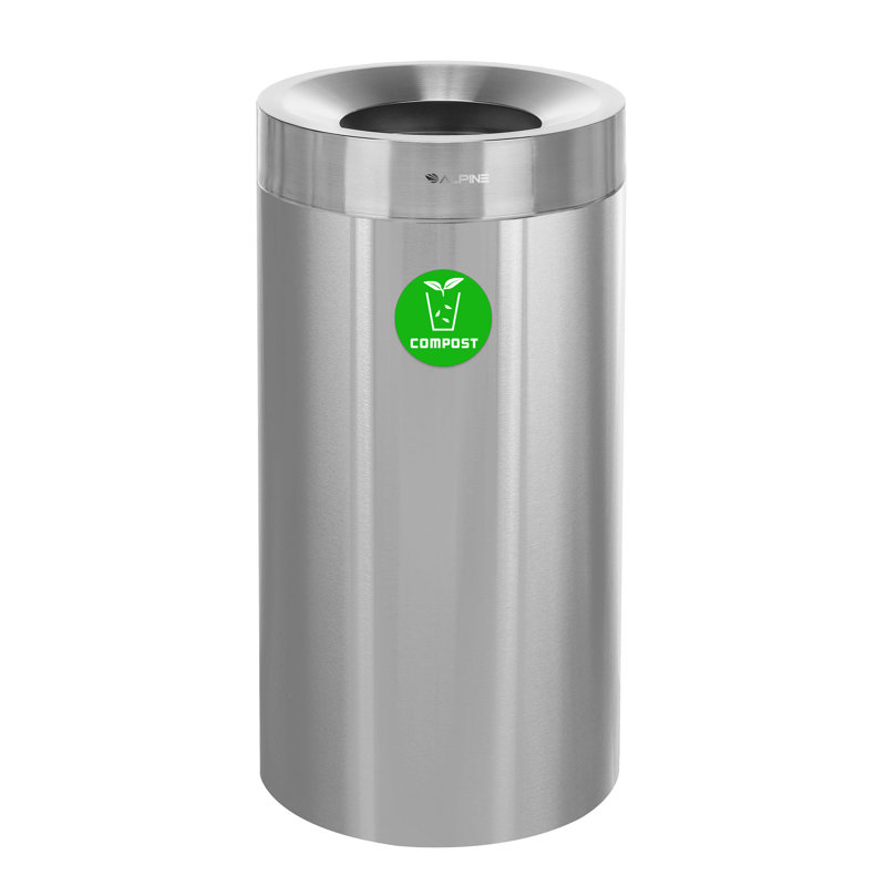 Composteur en acier inoxydable 27 gallons, Argent