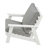 Hips All Patio With Cushion, White/Grey, Heat-Treated Wood Grain White All-Weather Lightweight & Easy To Move