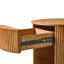 Ensemble de 2 tables d'appoint rondes cannelées Satine Modern de 51 cm de hauteur avec rangement-2013318929