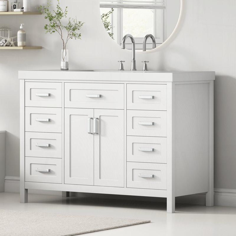 Meuble-lavabo 48 po avec lavabo, Blanc