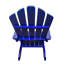 Chaise d'extérieur ou d'intérieur en bois bleu Populus pour siège incliné confortable et polyvalent