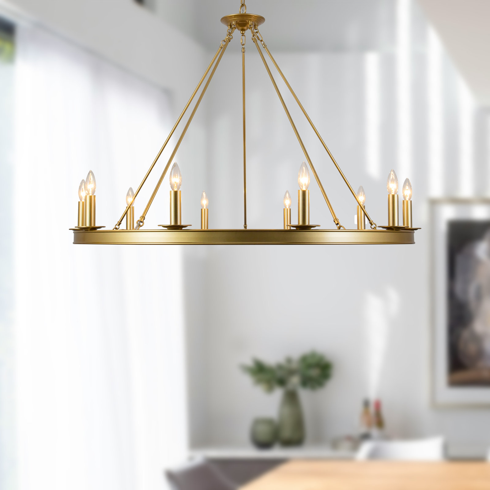 Lynda Gold Chandelier, 47-in