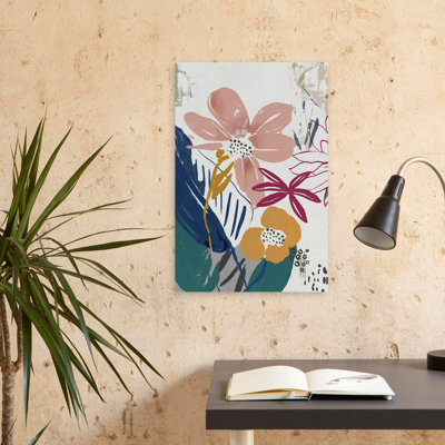 Sourire de l'été - Art floral et aquarelle abstrait floral