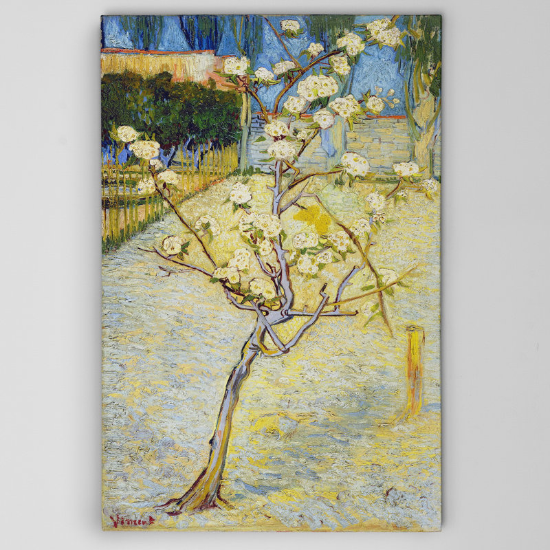 «Flowering Pear Tree» par Vincent Van Gogh, reproduction sur toile, H 32 po x l 48 po x P 1,5 po
