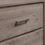 Commode de rangement contemporaine 1 tiroir 4 poignées en métal avec finition chêne gris