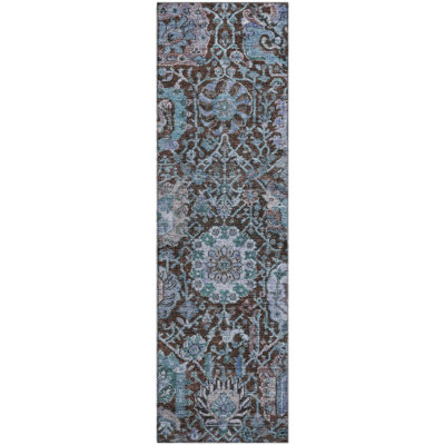 Premium Machine Washable Wayne AMF1101 Damask Rug