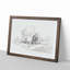 Sketch of Two Goats by Jean Bernard - Picture Frame Drawing Print-55619157-55619153