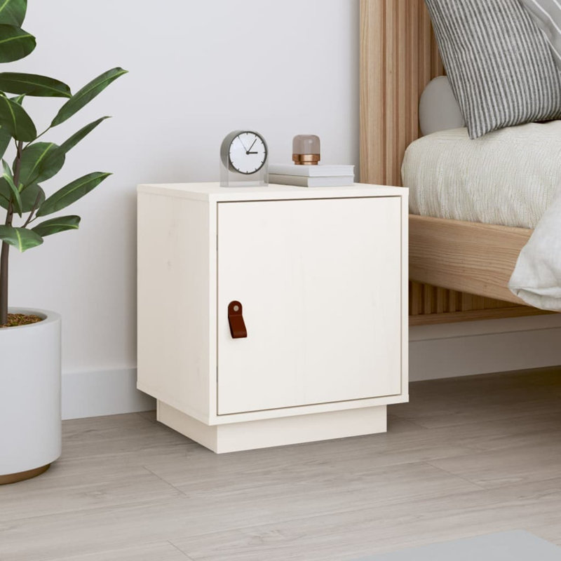 Julea Bedside Table, White