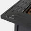 Table carrée avec foyer au propane