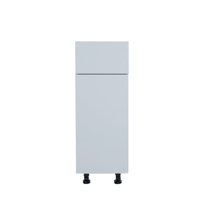 Radiance Radiance Ready to Assemble Slab Base Kitchen Cabinet in White Gloss, 34.5" H x 12" W x 24" D