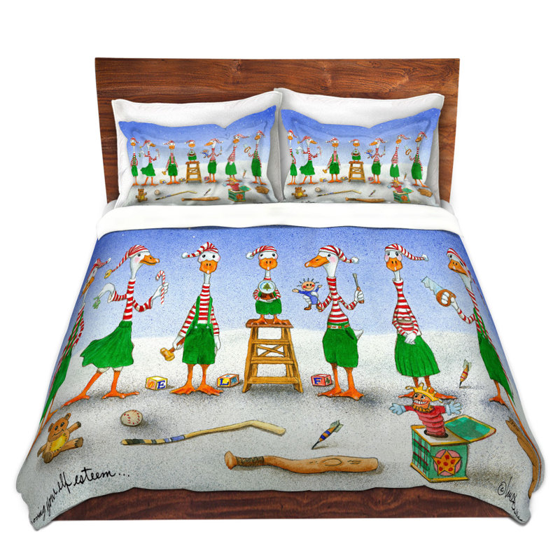 Ensemble de housse de couette à améliorer esteem elf, 1 housse + 2 taies très grand lit