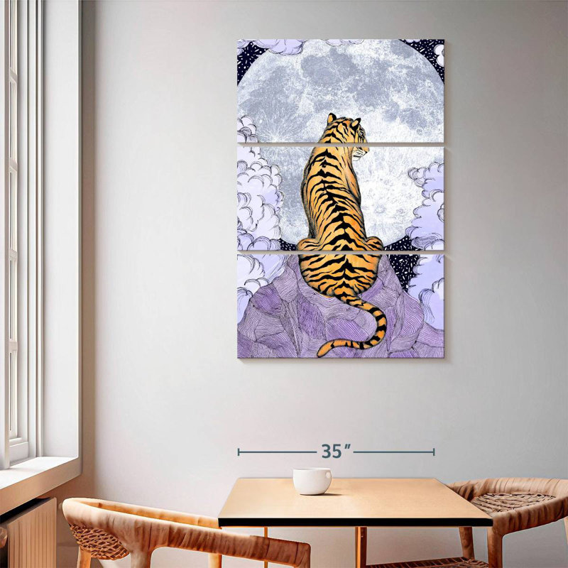 Brampt Tiger Moon I, 65" H x 42" W