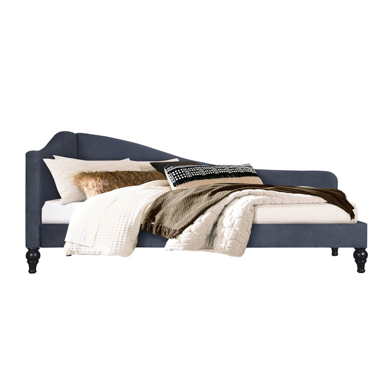 Pahrump Upholstered Polyester Daybed, Dark Grey
