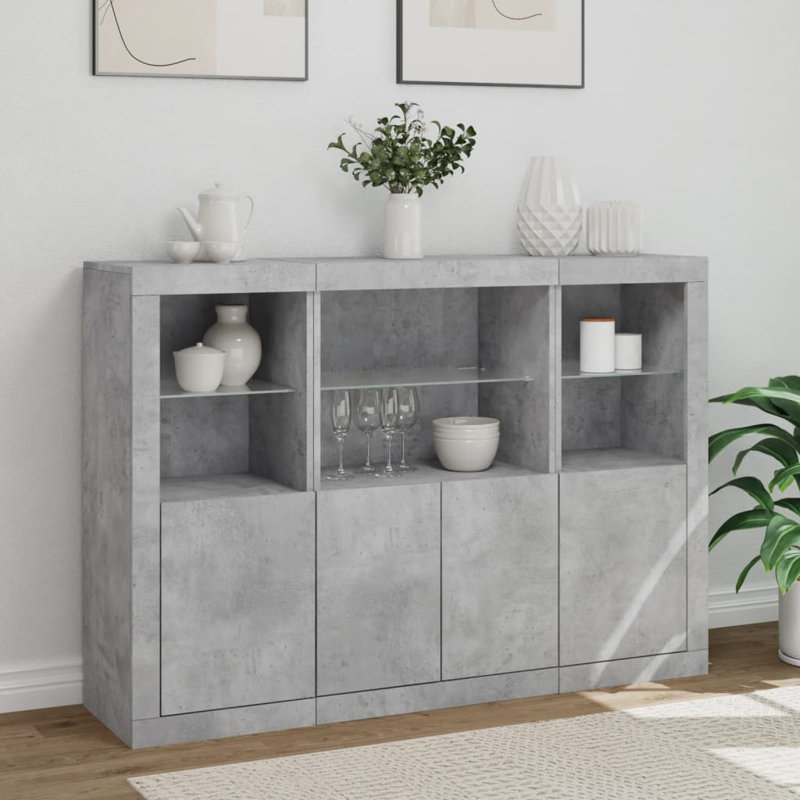 Aznar 142.5cm Sideboard, Concrete Grey