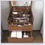 Bureau de coiffeuse 3 en 1 avec miroir éclairé et tabouret, table de maquillage à plateau rabattable, rangement compact pour les petits espaces