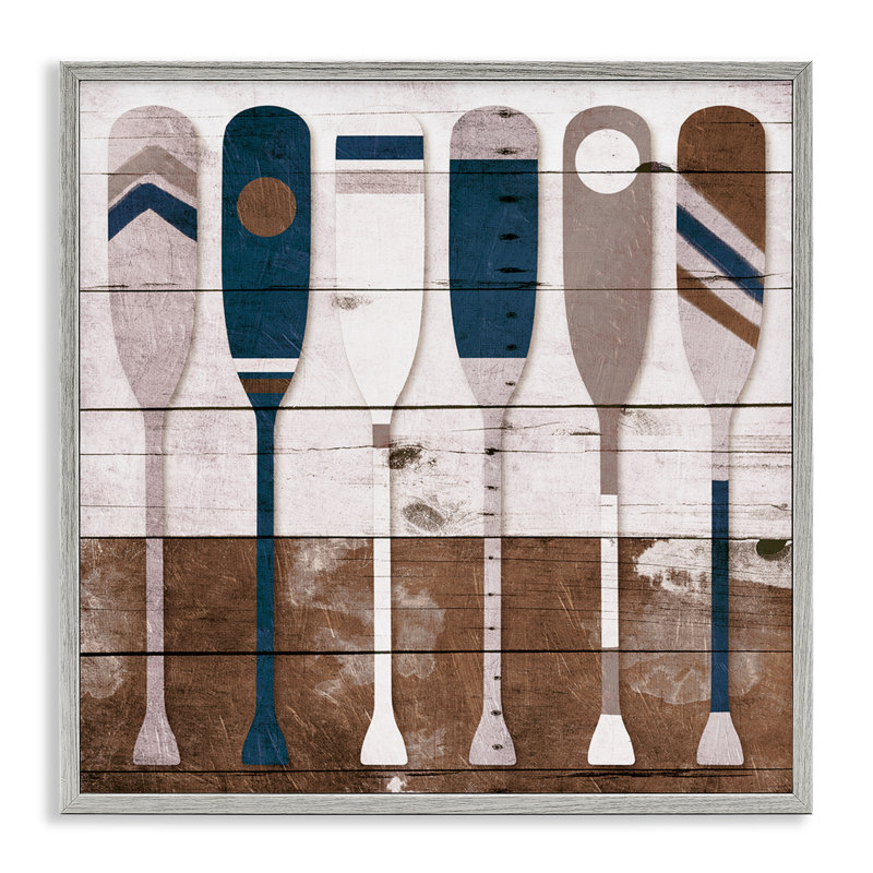 Conception de chalet rustique à motif de grain de mer par Milli Villa - Peinture, H 17 po x l 17 po