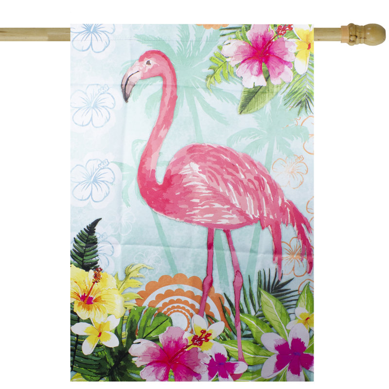 Drapeau de jardin tropical pour le printemps, H 40 po x l 28 po