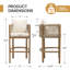 Ensemble de 2 chaises de patio et tabourets de bar en corde tissée avec accoudoirs pour l'intérieur et l'extérieur-125502863