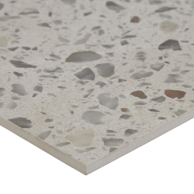 Carreau de porcelaine 12 po x 24 po Fragment, Crème