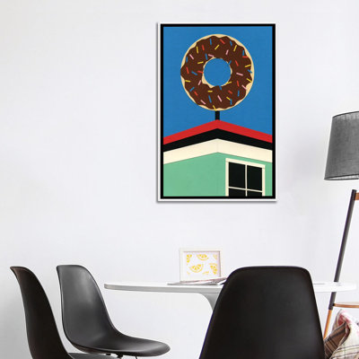 LA Donut Corner - reproduction d'art murale - toile encadrée